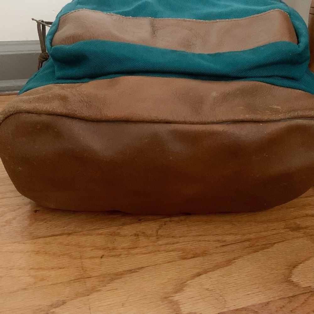 Vtg‎ Jansport Double Leather Bottom Backpack - Picture 4 of 10